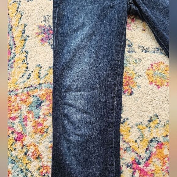 AG Adriano Goldschmied The Stilt Cigarette Leg Skinny Jeans Faded Leg Dark Wash - Picture 4 of 11